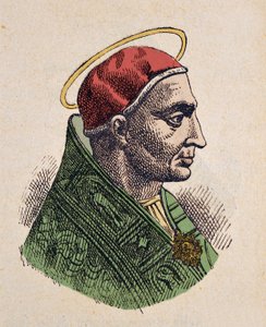 Paavi Sirice (Siricius, Siricio) muotokuva (384-399) tekijältä Italian School