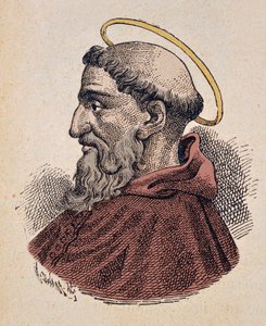 Paavi Telesphoruksen muotokuva (125-136/138) tekijältä Italian School