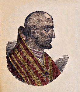 Paavi Theodore Ier (Theodorus tai Teodoro) muotokuva (642-649) tekijältä Italian School