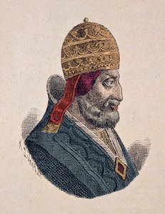 Paavi Urbain III:n muotokuva (Urban tai Urbanus tai Urbano) (1185-1187) tekijältä Italian School