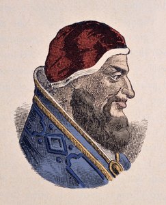 Paavi Urbain II:n muotokuva (Urban tai Urbanus tai Urbano) (1088-1099) tekijältä Italian School