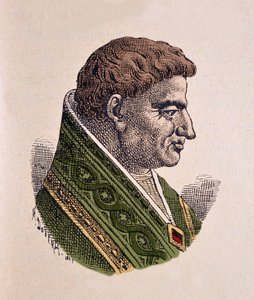Paavi Viktor II (Vittore) muotokuva (1086-1087) tekijältä Italian School