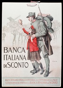 Italian Discount Bankin postikortti, 1917-1918 tekijältä Italian School