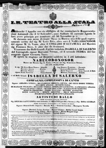 Juliste I.R. Teatro alla Scala, Giuseppe Verdin Nabucco tekijältä Italian School