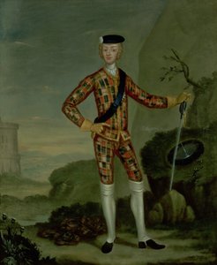 Prinssi Charles Edward (Bonnie Prince Charlie, 1720-88) Tartanissa tekijältä Italian School