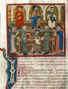 Notaariopintotoimiston esitys Sivu otettu Matricola del Consorzio dei Notai di Perugiasta (ms. 972) (Notaarien ritarikunnan rekisteri) 1343-1354 Perugia, Biblioteca Comunale Augusta tekijältä Italian School