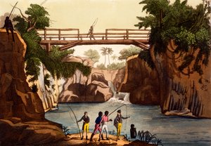 Roccie-joki lähellä San Benedettoa, Isle of Madagascar, Giulio Ferrarion puvut ..., n. 1820-30-luvut tekijältä Italian School