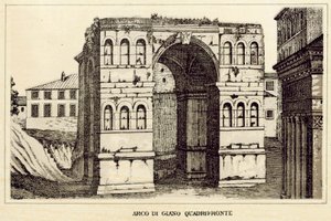 Rooma: Janus Quadrifronten kaari (litho) tekijältä Italian School