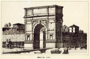 Rooma: Tituksen kaari (litho) tekijältä Italian School