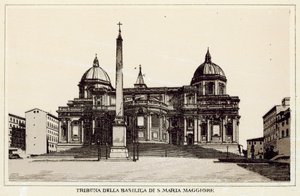 Rooma: S Maria Maggioren basilikan tribüüni (litho) tekijältä Italian School