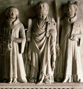 Saint Paul, Saint Laurent ja Saint Etienne Basin reliefi Campionen koulusta. Castelsepriosta Italiasta. 1300-luvun Milano, museo d