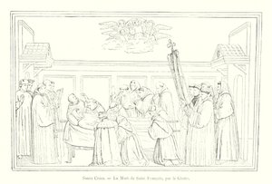 Santa Croce, Pyhän Franciscuksen kuolema, Giotto (kaiverrus) tekijältä Italian School