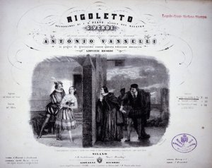 Nuotit "" Rigoletto" - kirjoittaja Verdi. tekijältä Italian School