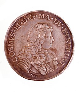 Hopeinen piastra Firenzestä, Medicin Cosimo III:n hallituskausi (1642-1723) tekijältä Italian School