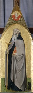Pyhä Antonius apotti, n. 1360 (tempera poppelipuulla)