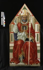 St. Blaise (tempera ja kulta puulla) tekijältä Italian School