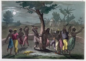 The Dance of the Mumbo-Jumbo, Mungo Parkin matkojen mukaan, J. Ferrarion puvun historiasta, julkaistu Milanossa n. 1820 tekijältä Italian School