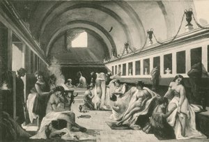 Naisten frigidarium Stabian-kylpylässä sellaisena kuin se oli (syväpaino) tekijältä Italian School