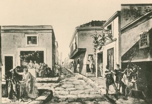 Pensile-parvekkeen talo sellaisena kuin se oli (syväpaino) tekijältä Italian School