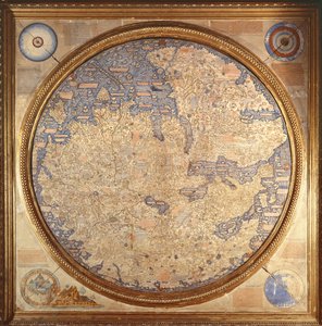 Fra Mauron Mappa Mundi, kamaldulilainen munkki San Michelen luostarista Muranosta tekijältä Italian School