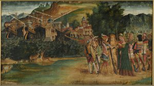Jasonin ja Medean häät, c1500 (tempera ja öljy kankaalle) tekijältä Italian School