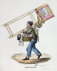 Vaeltava nukkenäyttelijä, n. 1840 tekijältä Italian School