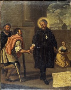 Siunattu Garcia Martinez (Garcia Martinez haavoittunut), napolilainen koulu tekijältä Italian School
