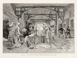 Kohtaus Giuseppe Verdin oopperan Falstaff korista (II näytös, osa 2, kohtaus I), L