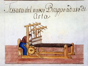 Villan kudonta. 1807. Milanon valtionarkisto tekijältä Italian School
