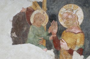 Neitsyt Maria ja lapsi (fresco) tekijältä Italian School