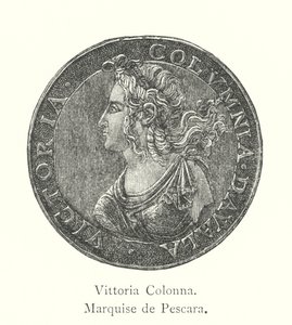 Vittoria Colonna, Marquise de Pescara (kaiverrus) tekijältä Italian School