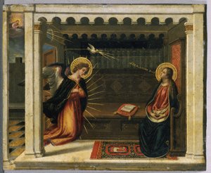 Ilmestys (tempera kuparilla)