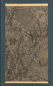 Valkoiset luumunkukat ja kuu, 1755.