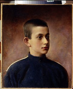 Venäjän suurruhtinas Konstantin Nikolajevitšin (1827-1892) muotokuva. (Venäjän suurruhtinas Konstantin Nikolajevitšin muotokuva). Teini muotokuva. Ivan Aleksejevitš Tyurin (1824-1904) maalaus, öljy kankaalle. 1800-luvun venäläinen taide. Sate Central Na tekijältä Ivan Alekseevich Tyurin