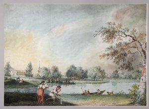 Lammet ennen kreivi Aleksei Kirillovitš Razumovskin kaupunkitilaa Moskovassa, 1800-luvun alku