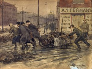 Rikkaat kauppiaat ja venäläiset aateliset ryhtyivät vetämään roskat pihoilta tekijältä Ivan Alexeyevich Vladimirov