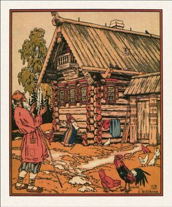Kuvitus Kalastajan ja kalan tarinaan par Bilibin, Ivan Yakovlevich (1876-1942) tekijältä Ivan Yakovlevich Bilibin