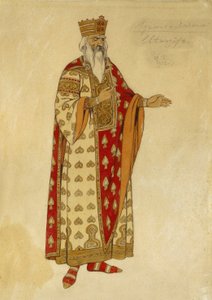 Pukuprojekti Mihail Igor Glinkan (1804-1857) oopperaan "Ruslan ja Ludmila". Ivan Yakolevich Bilibin (Bilibin) (1876-1942) maalaus tekijältä Ivan Yakovlevich Bilibin
