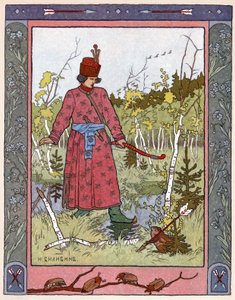 Prinsessa ja sammakko, n. 1899 (litografia) tekijältä Ivan Yakovlevich Bilibin