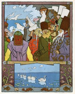 Prinsessa ja sammakko, n.1899 (litografia) tekijältä Ivan Yakovlevich Bilibin