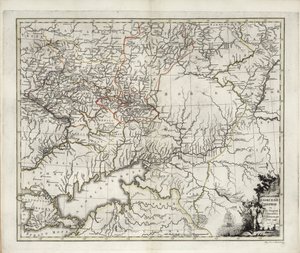 Azovin kuvernöörin yleinen kartta, 1782. tekijältä Ivan Ivanovich Islenyev