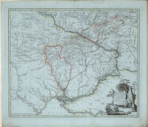 Novorossiyskin kuvernöörin yleinen kartta, 1779. tekijältä Ivan Ivanovich Islenyev