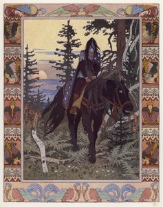 Kuvitus Vassilisa Kauniin (värilitografia)