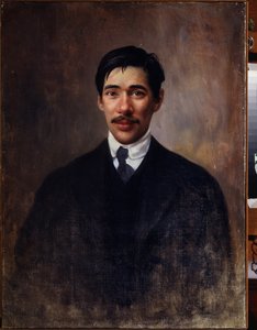 Portrait de liekrivai Korney I. Chukovsky (Korney Chukovsky) (1882-1969). Painture de Ivan Kirillovich Parkhomenko (1870-1940), huile sur toile