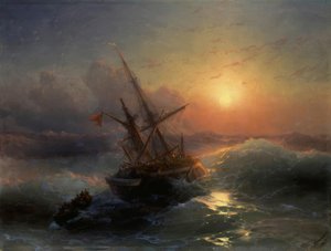 I.K.Aiwasowski, Das Schiffswrack / Gemälde, 1888