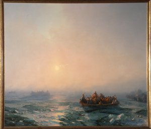 Jään ajautuminen Dneprijoella, 1872 tekijältä Ivan Konstantinovich Aivazovsky
