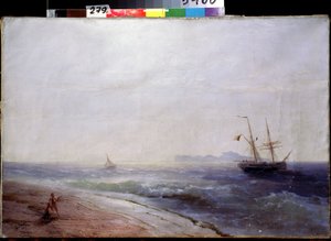 Líle de Tzapri (Italia) (Tzapri Islanti). Kuva Ivan Konstantinovich Aivazoskylta (Ivan Konstantinovich Aivazovsky tekijältä Ivan Konstantinovich Aivazovsky