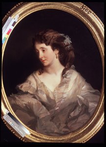 Alexandra Chelischevan muotokuva. (A. Chelischevan muotokuva). Ivan Kosmich Makarovin (1822-1897) maalaus, öljy kankaalle, noin 1860. Venäläistä taidetta, 1800-luvun muotokuva. Valtion Tretjakovin galleria, Moskova.