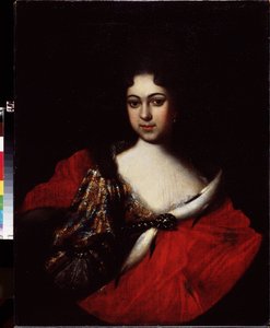 Muotokuva keisarinna Praskovia Ivanovnasta (1694-1731), Pierre I Le Grandin (1672-1725) veljentytär ja Ivan V:n (1666-1696) tytär. (Pietari Suuren veljentytär Tzarevna Praskovya Ivanovnan muotokuva). Peinture de Ivan Nikitich Nikitin (Nikitine) (versio 168
