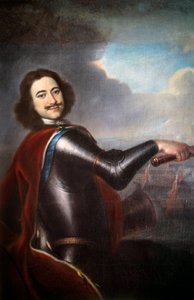 Pietari I Suuren (1672-1725) muotokuva Ivan Nikitinin (Nikitin) maalaus